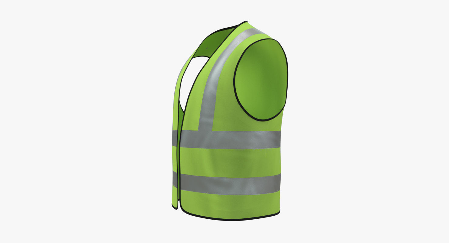 Worker Vest PBR Low-poly 3D model_2