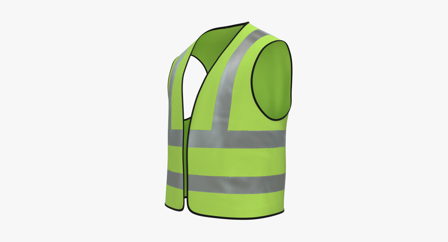 Worker Vest PBR Low-poly 3D model_7