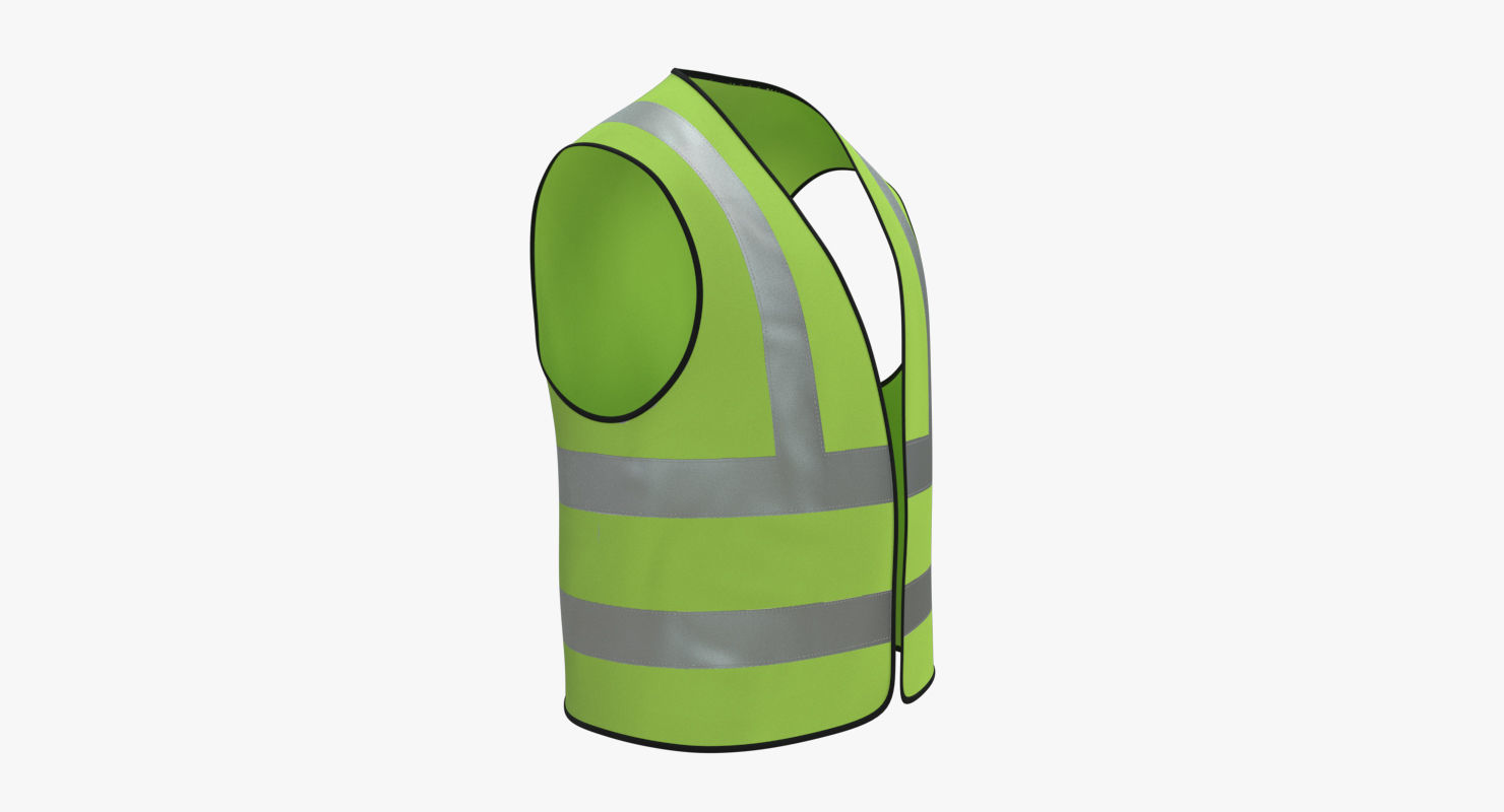 Worker Vest PBR Low-poly 3D model_6