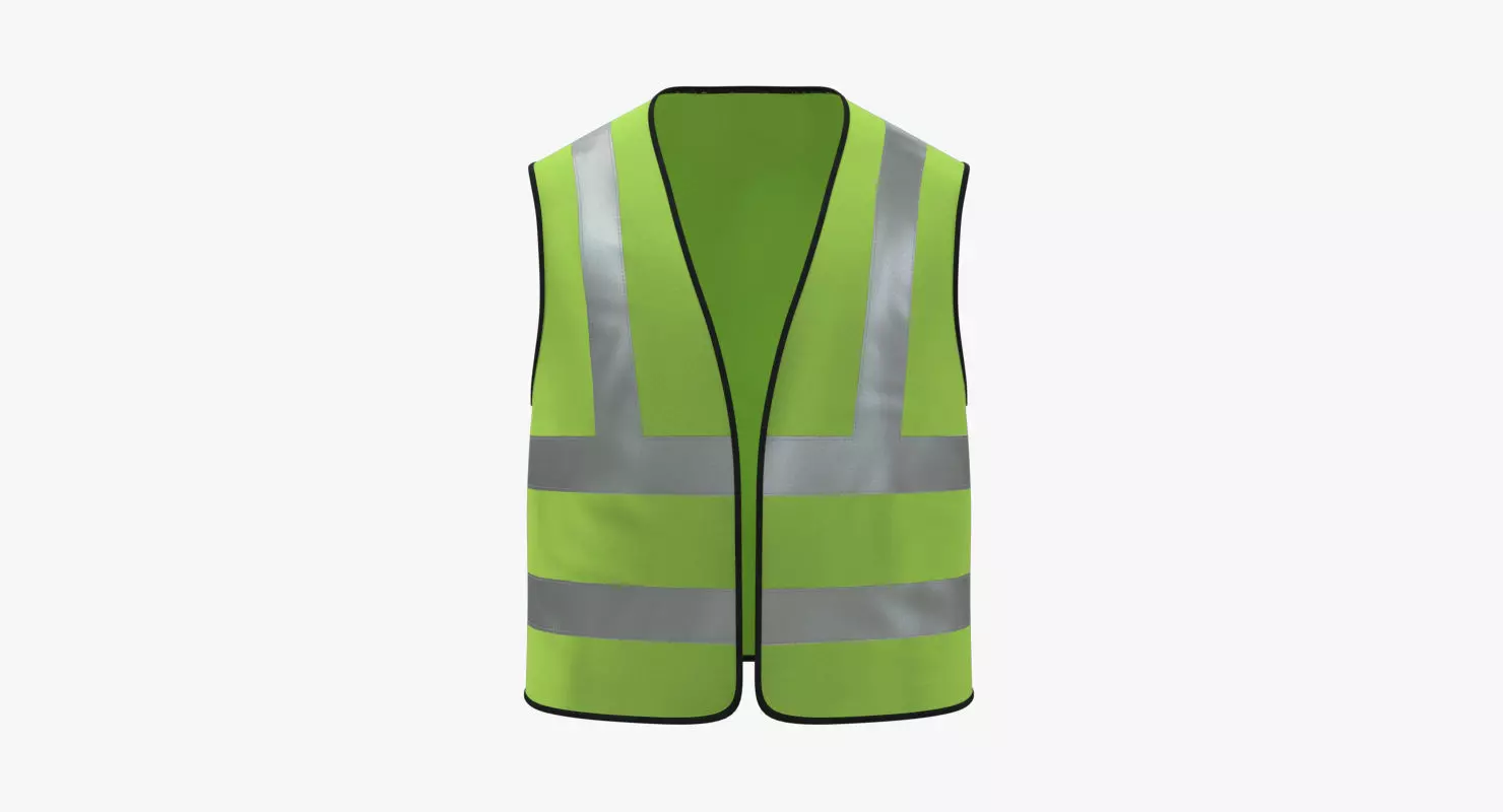 Worker Vest PBR Low-poly 3D model_0