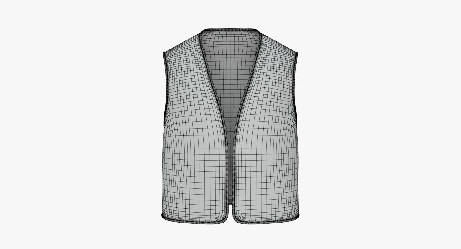 Worker Vest PBR Low-poly 3D model_13