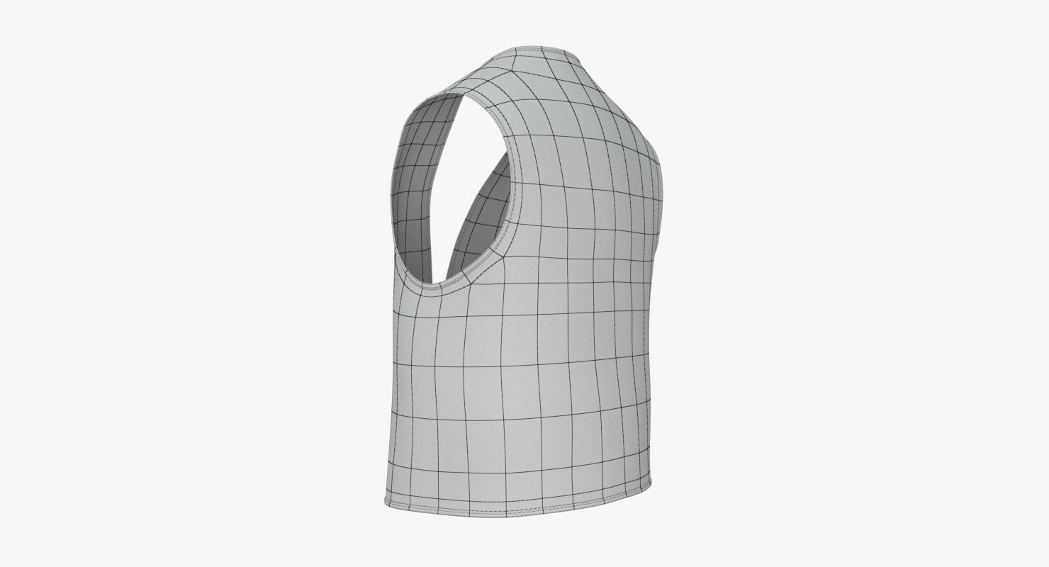 Worker Vest PBR Low-poly 3D model_15