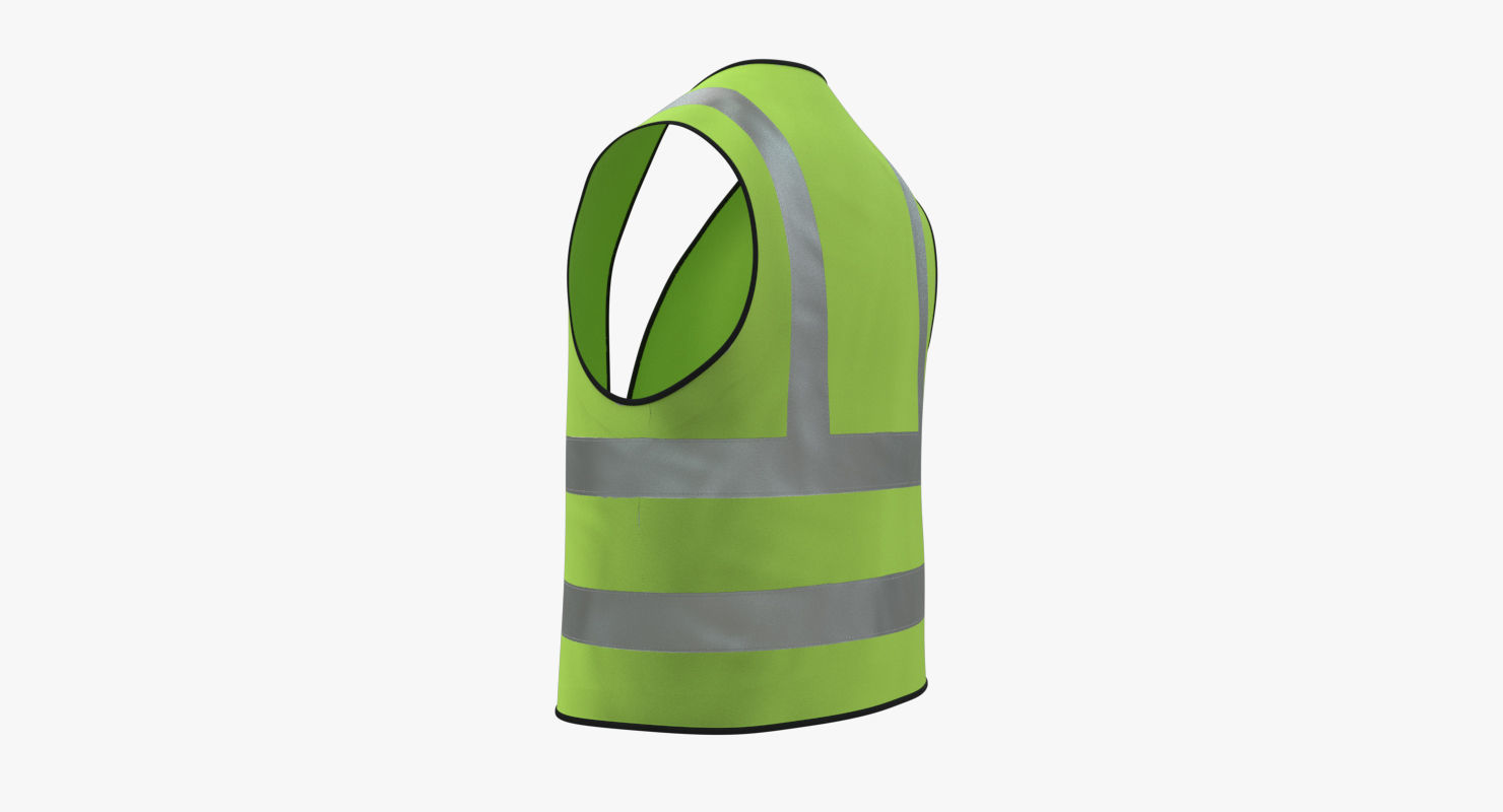 Worker Vest PBR Low-poly 3D model_3