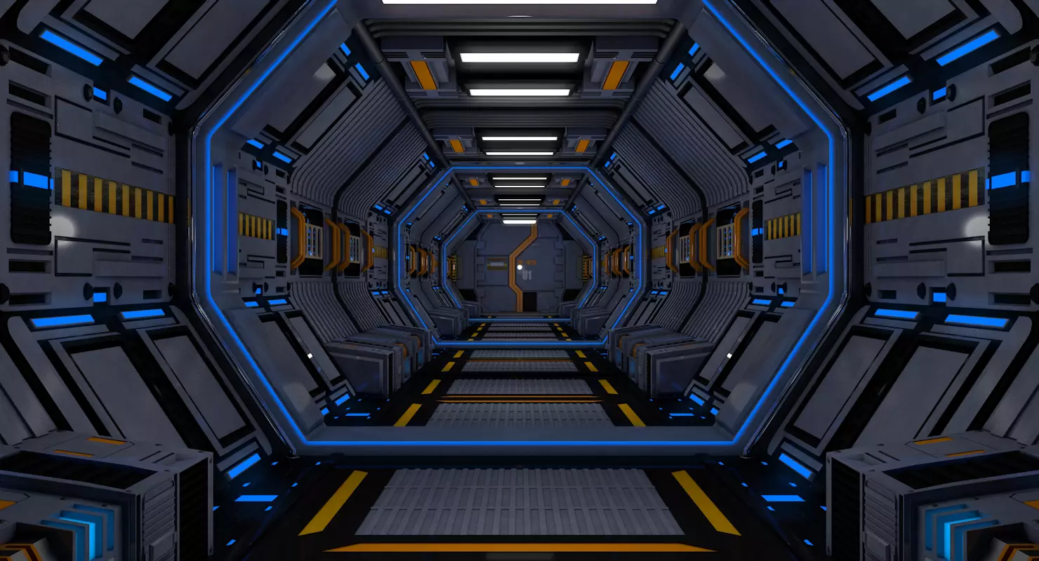 Sci Fi Corridor 3D model | CGTrader