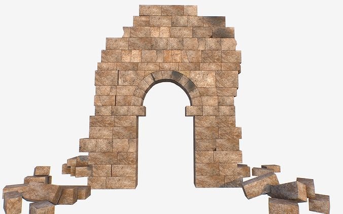 Ruin Volubilis Arc Low-poly 3D model