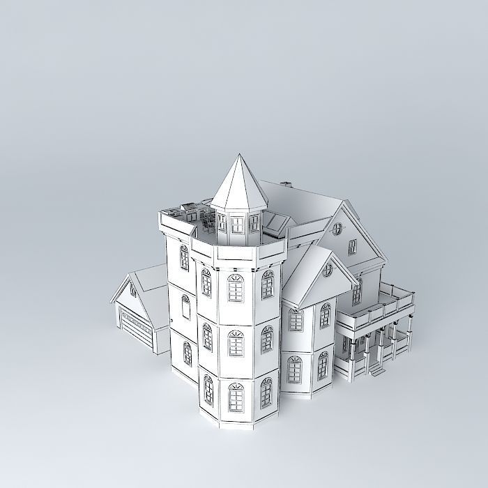 Leon Gothic House Free 3D model_3