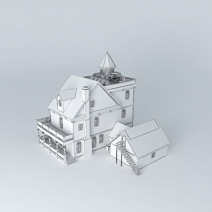 Leon Gothic House Free 3D model_4
