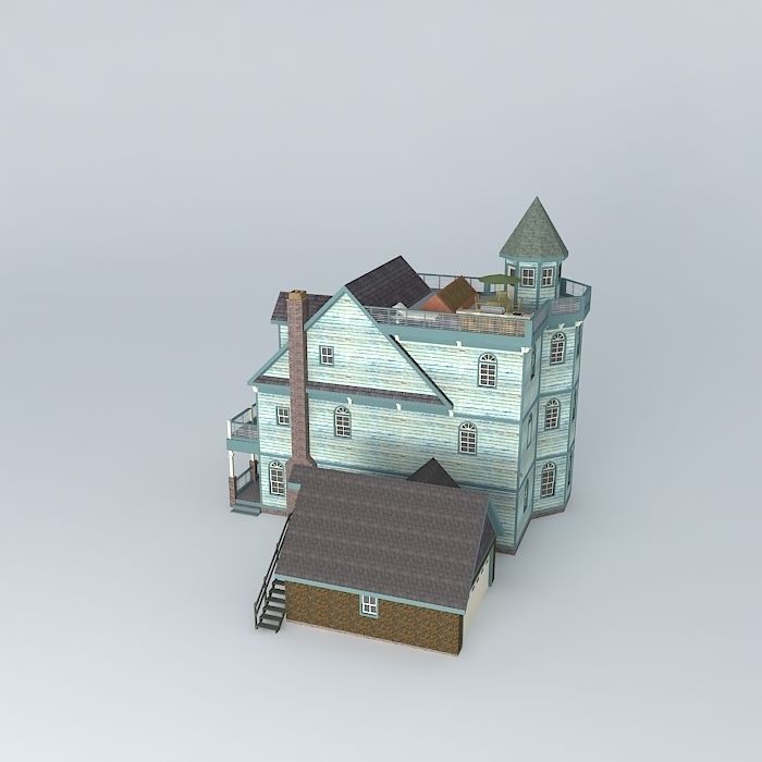 Leon Gothic House Free 3D model_1