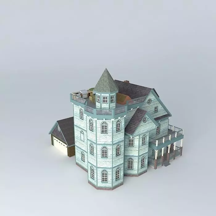 Leon Gothic House Free 3D model_0