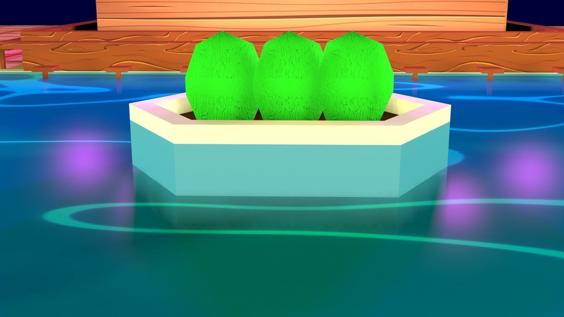 Cartoon Pool Low Poly Low-poly 3D model_13