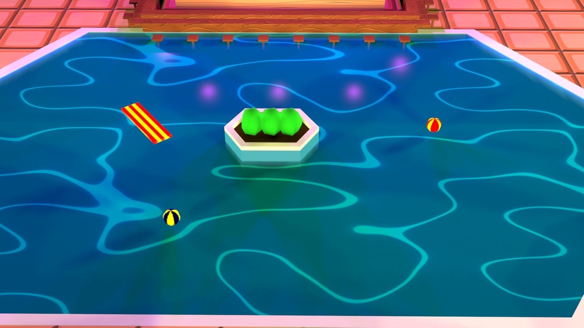 Cartoon Pool Low Poly Low-poly 3D model_2