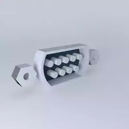 Serial 9 Pin connector 3D model