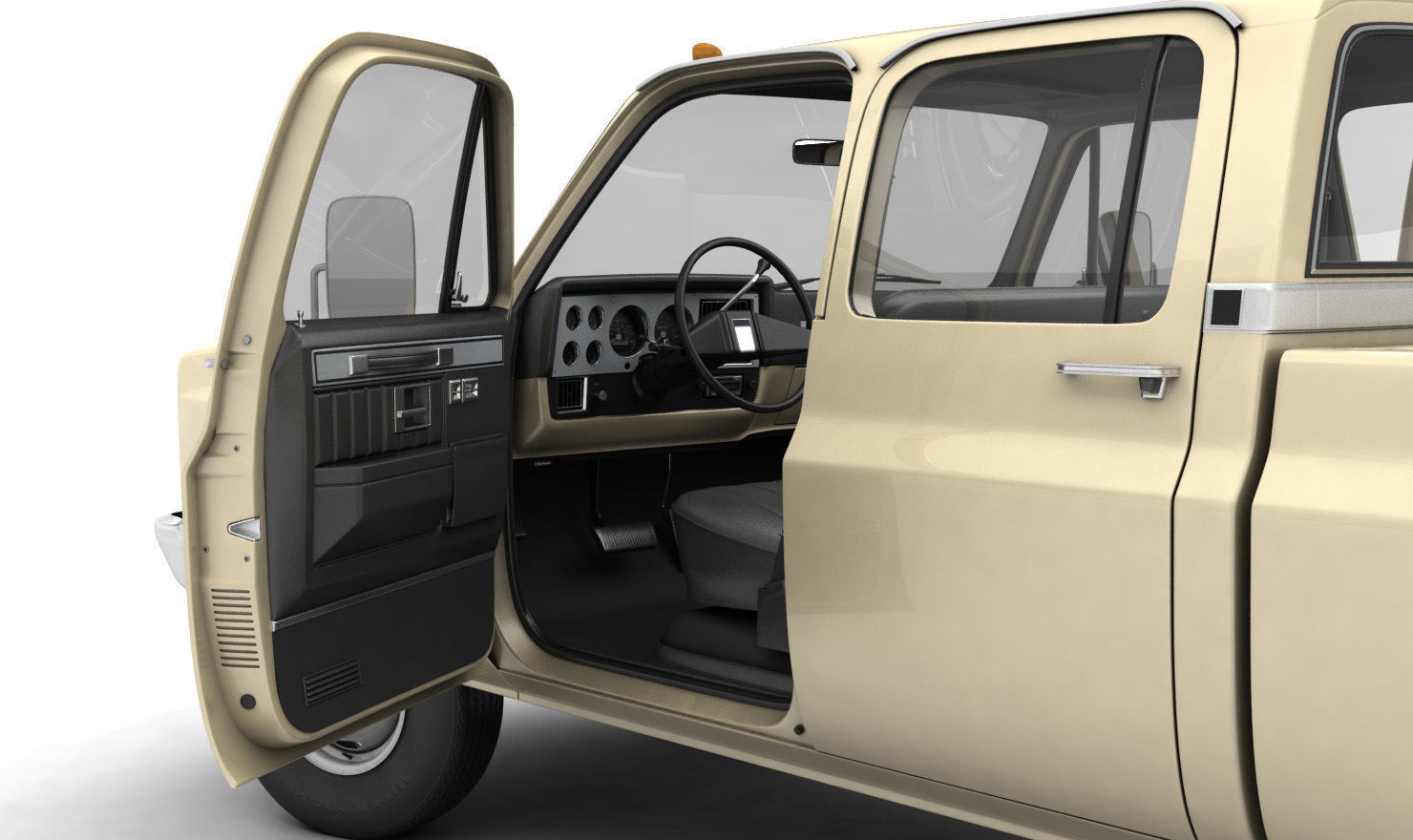 GENERIC PICKUP TRUCK 6 3D model_7