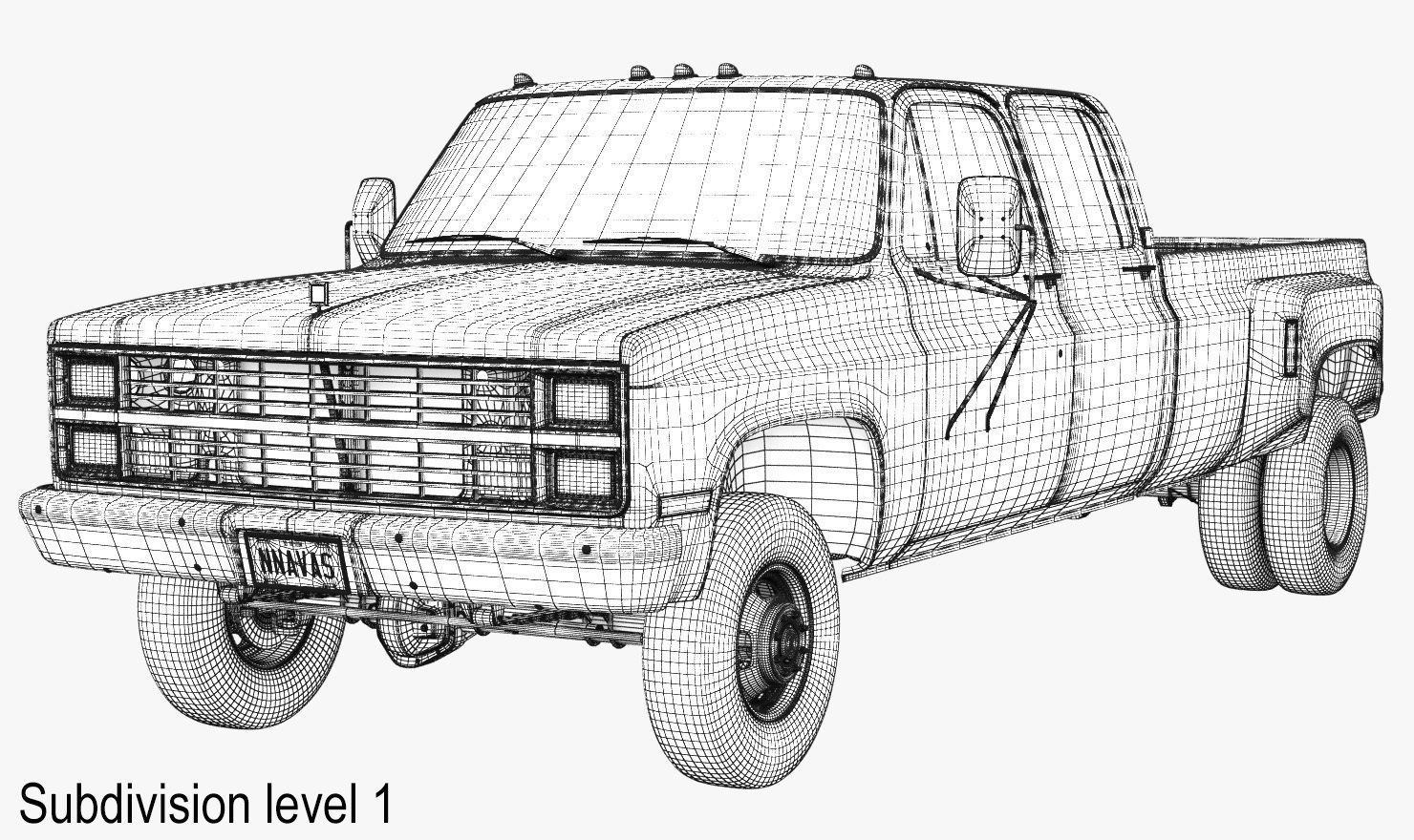 GENERIC PICKUP TRUCK 6 3D model_20