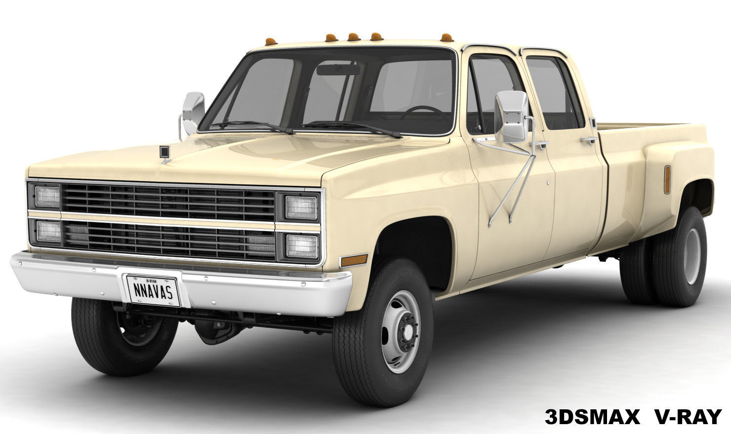 GENERIC PICKUP TRUCK 6 3D model_4