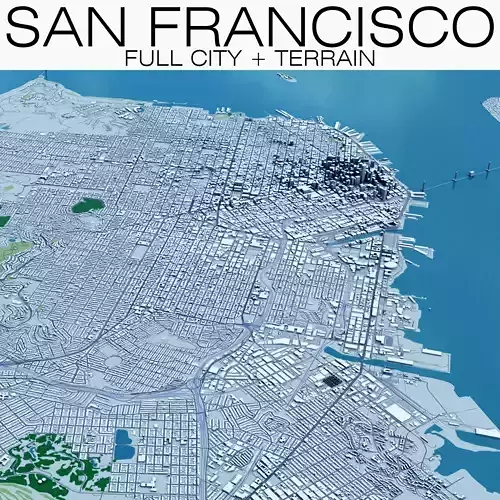 San Francisco with Terrain