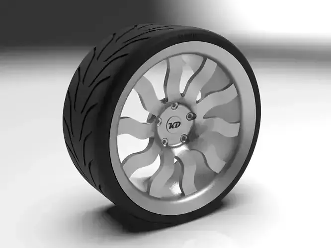 Wheel Rim - 001 Low-poly 3D model