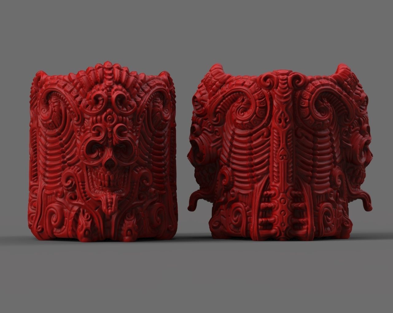 Skull Mug 3D print model_5