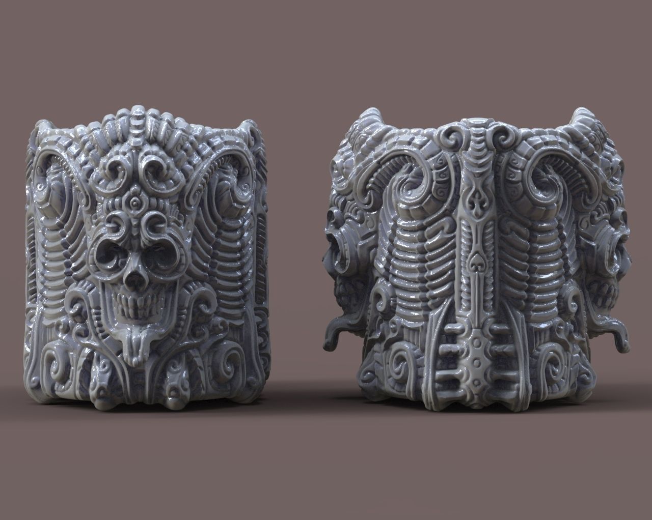 Skull Mug 3D print model_3