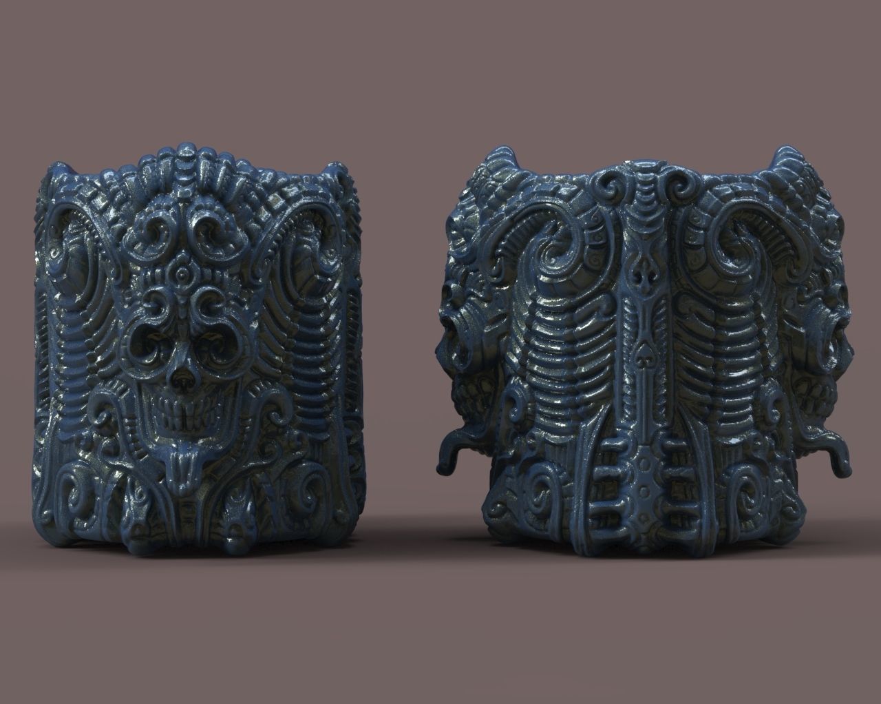 Skull Mug 3D print model_4