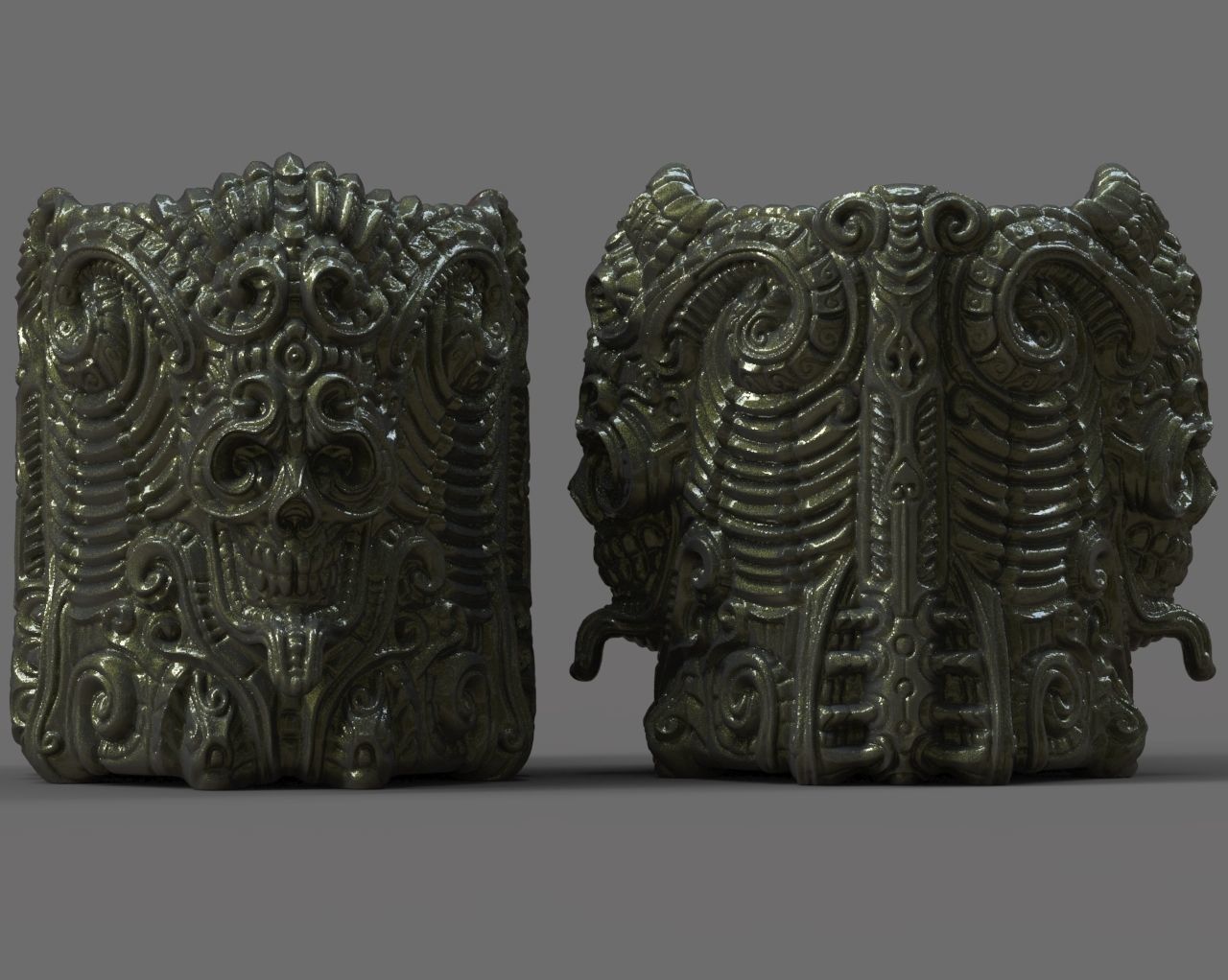 Skull Mug 3D print model_6