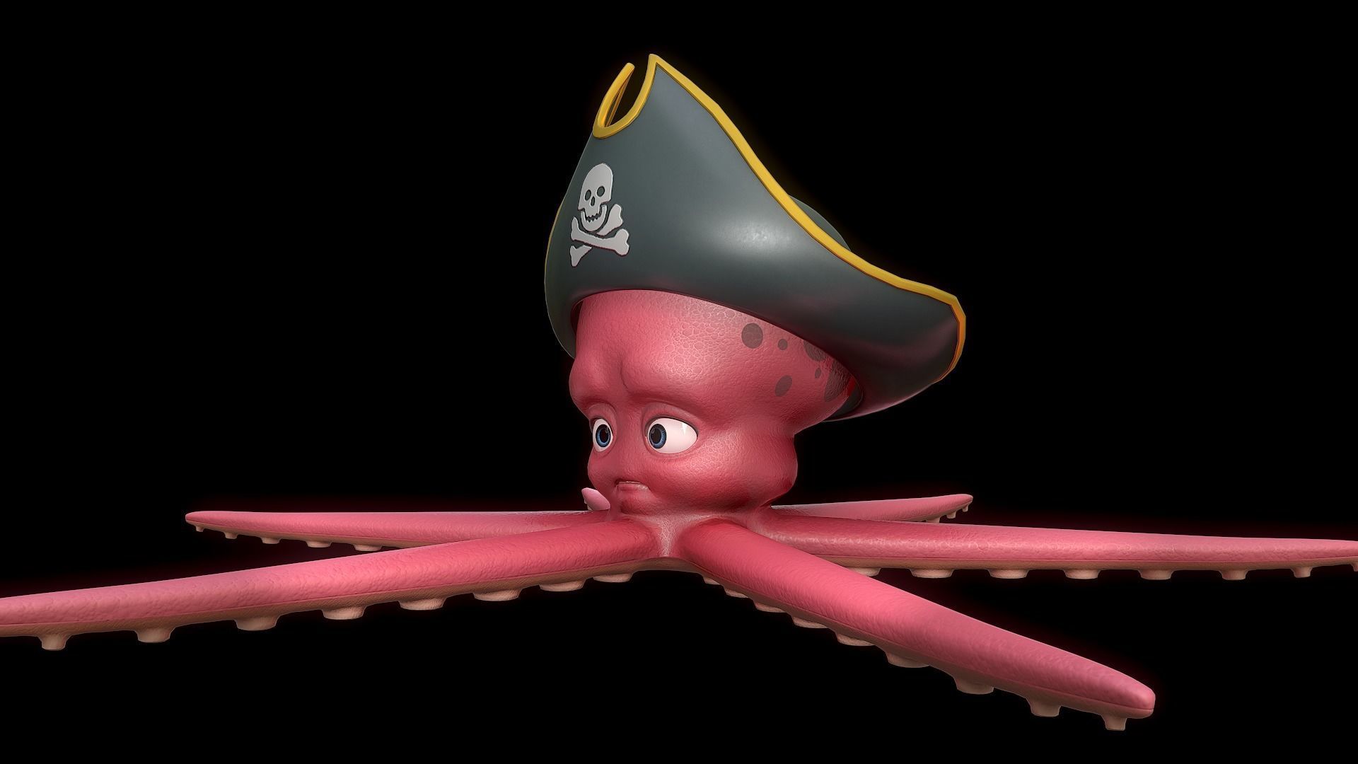 Asset - Cartoons - Animal - Octopus - Rig Low-poly 3D model_7