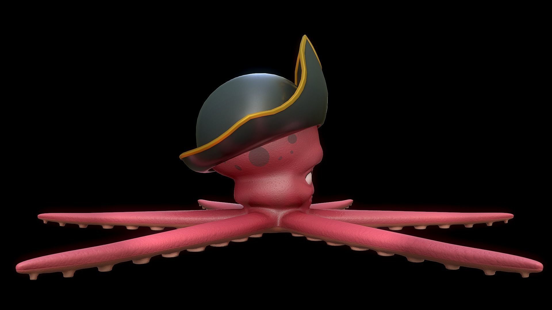 Asset - Cartoons - Animal - Octopus - Rig Low-poly 3D model_5