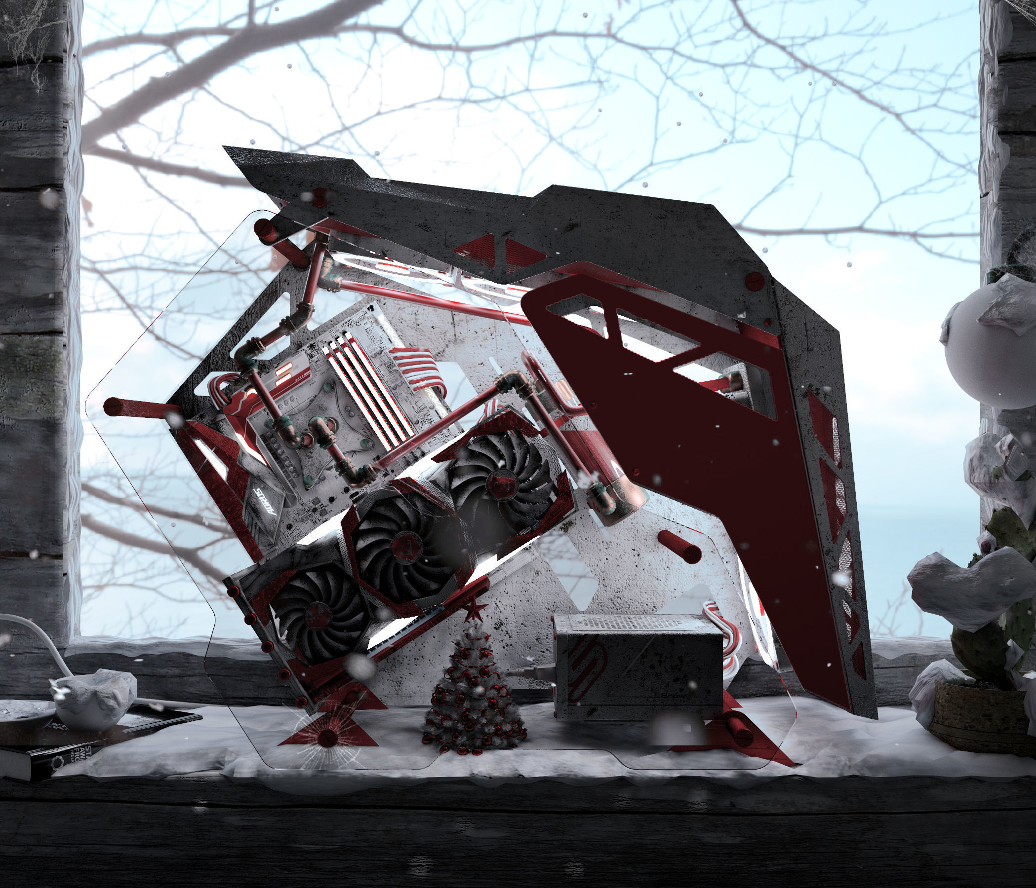 Super PC case 3D model_4