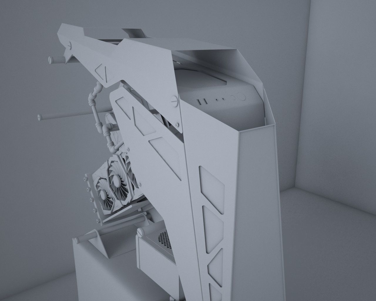 Super PC case 3D model_3