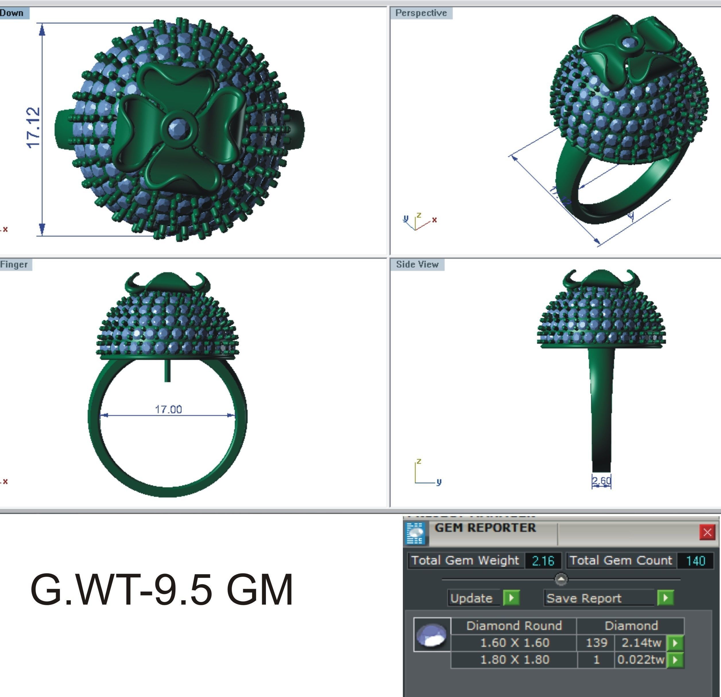 Women ring 3dm stl render detail 3D print model 3D print model_16