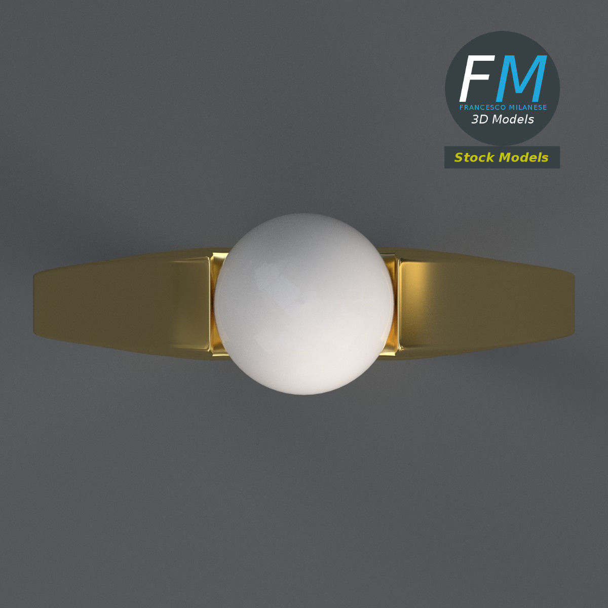 Pearl ring 3D model_6