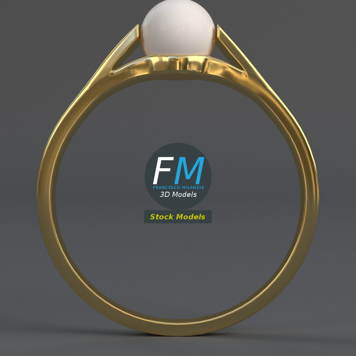 Pearl ring 3D model_3