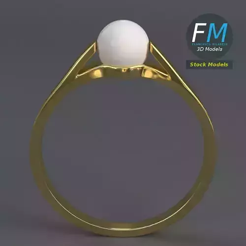 Pearl ring 3D model