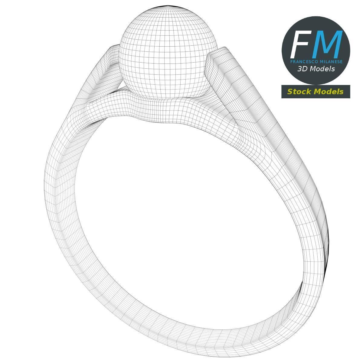 Pearl ring 3D model_7