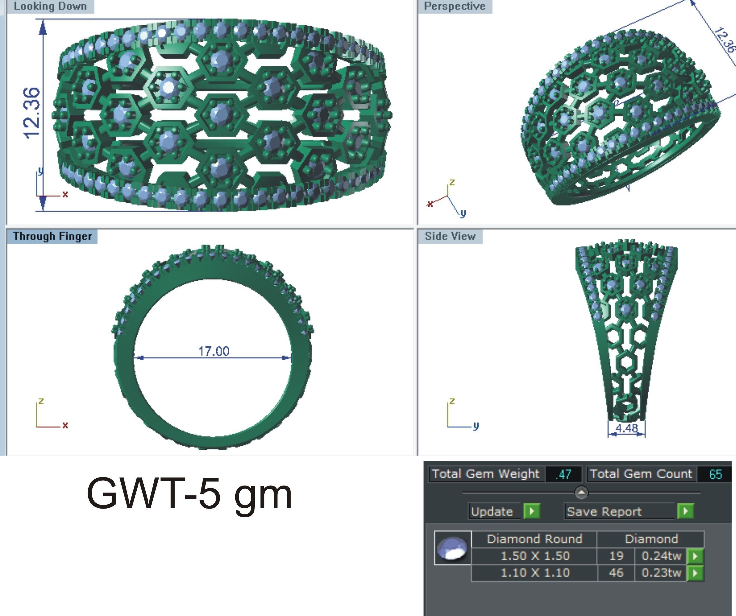 Women ring 3dm stl render detail 3D print model 3D print model_14