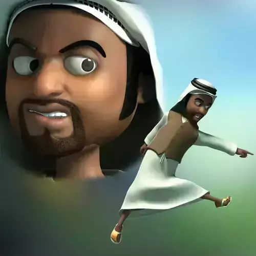 Cartoon arab Middle East 3D model