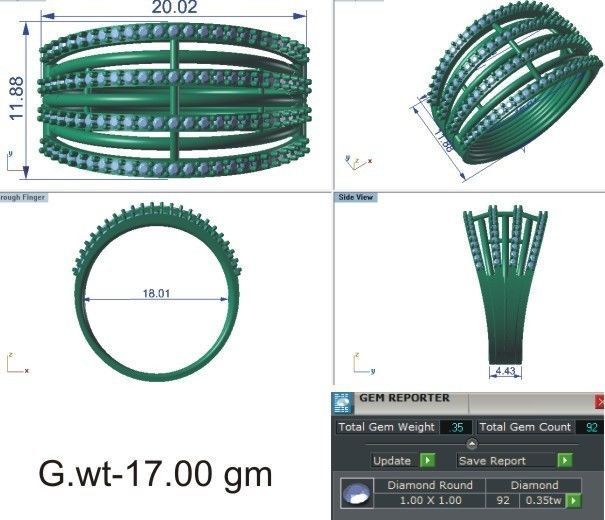 Women ring 3dm stl render detail 3D print model 3D print model_12