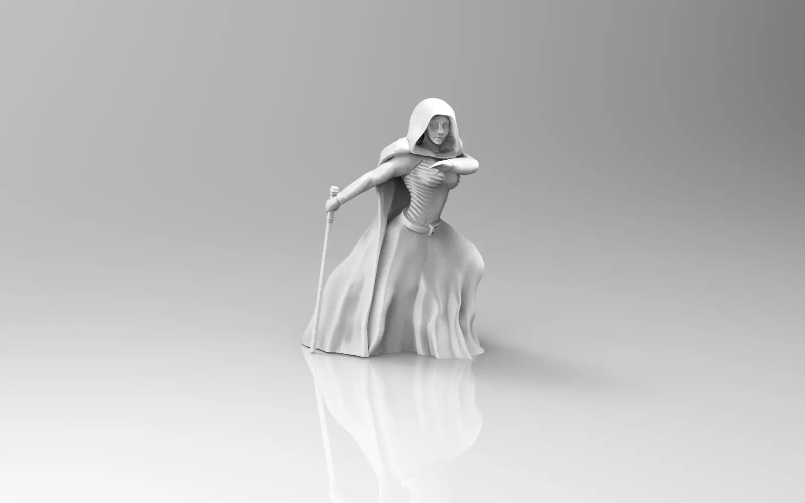 Female Mystical Healer 3D print model_0