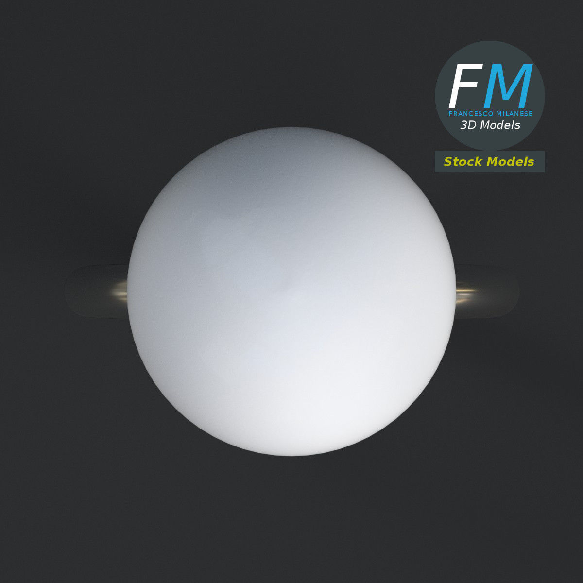 Big pearl ring 3D model_6