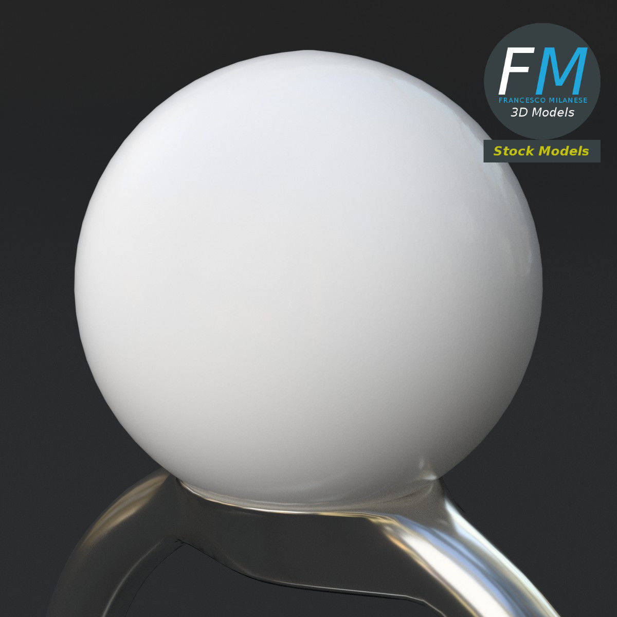 Big pearl ring 3D model_5