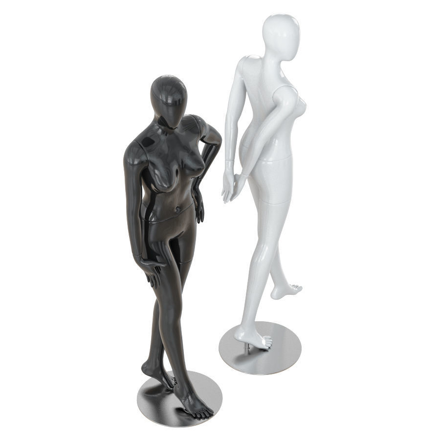 Abstract female mannequins 17 3D model_1