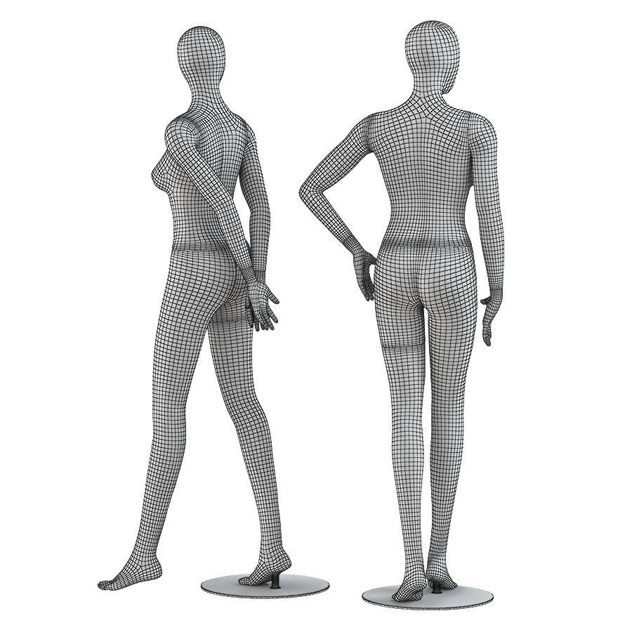 Abstract female mannequins 17 3D model_5
