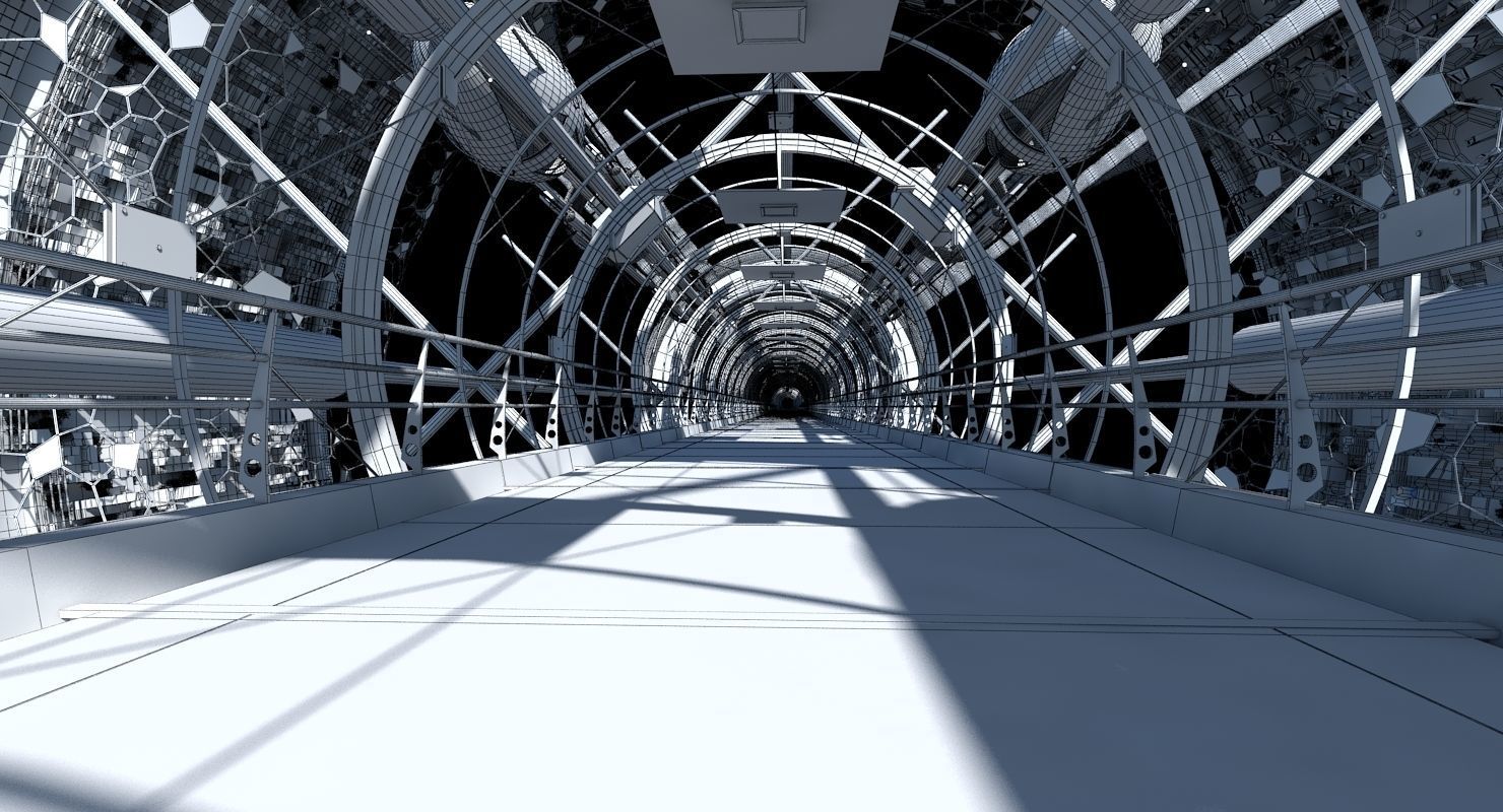 Futuristic Space Colony B 3D model_15