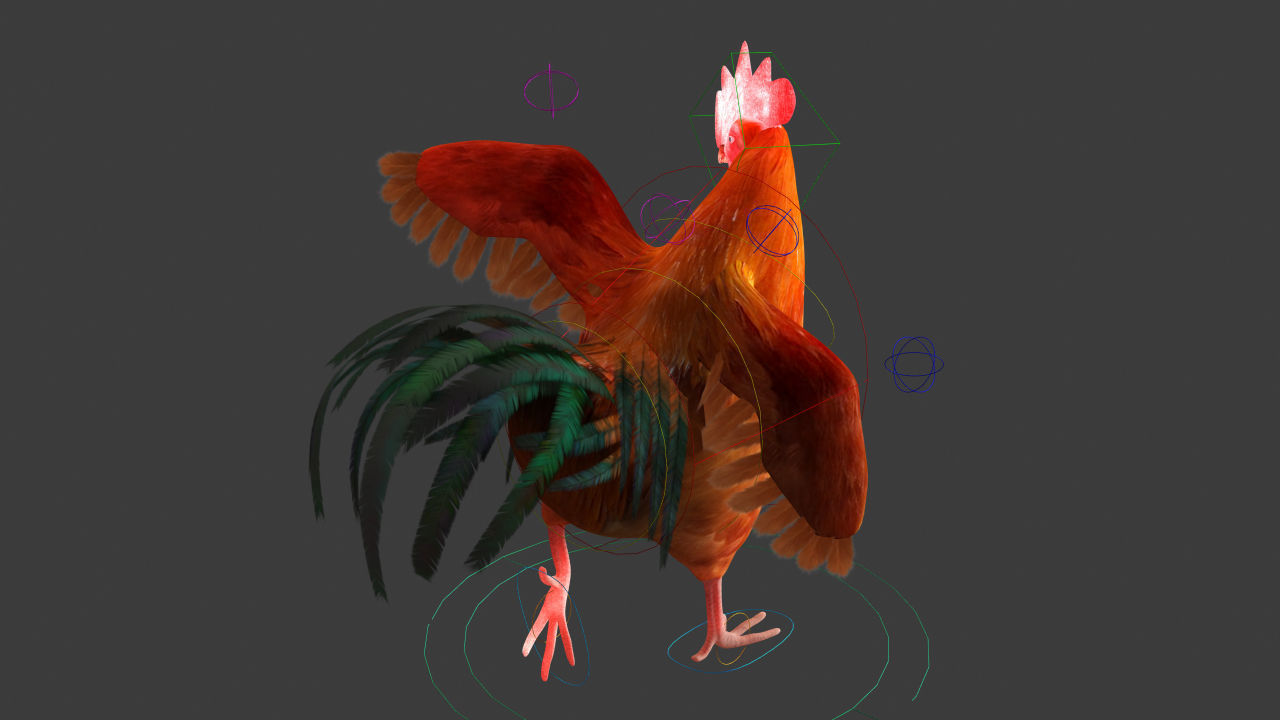 Chicken Rigged 3D model 3D model_4