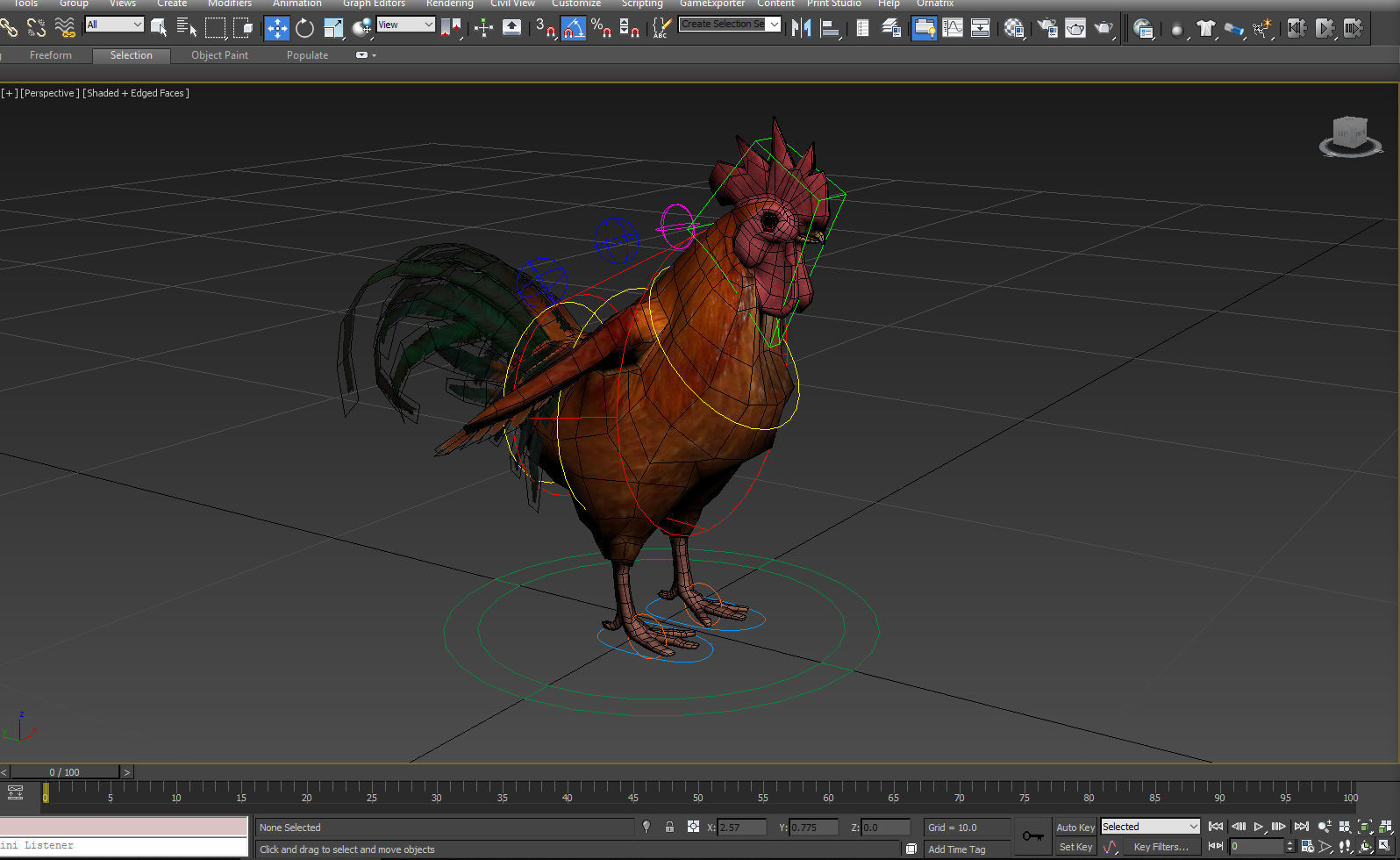 Chicken Rigged 3D model 3D model_7