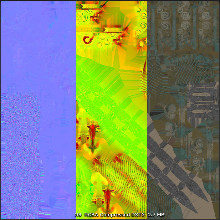 Two-handed sword Mir Low-poly 3D model_12