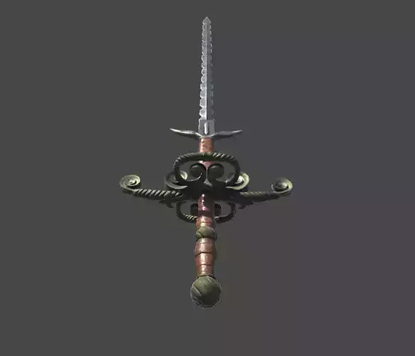 Two-handed sword Mir Low-poly 3D model
