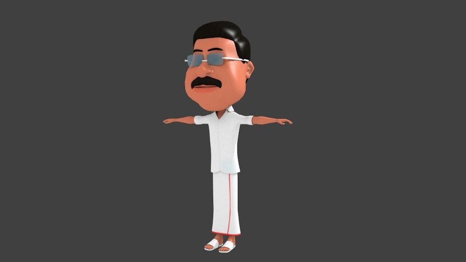 Tamilnadu character pack 3D model_9