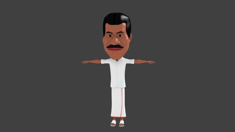 Tamilnadu character pack 3D model_3
