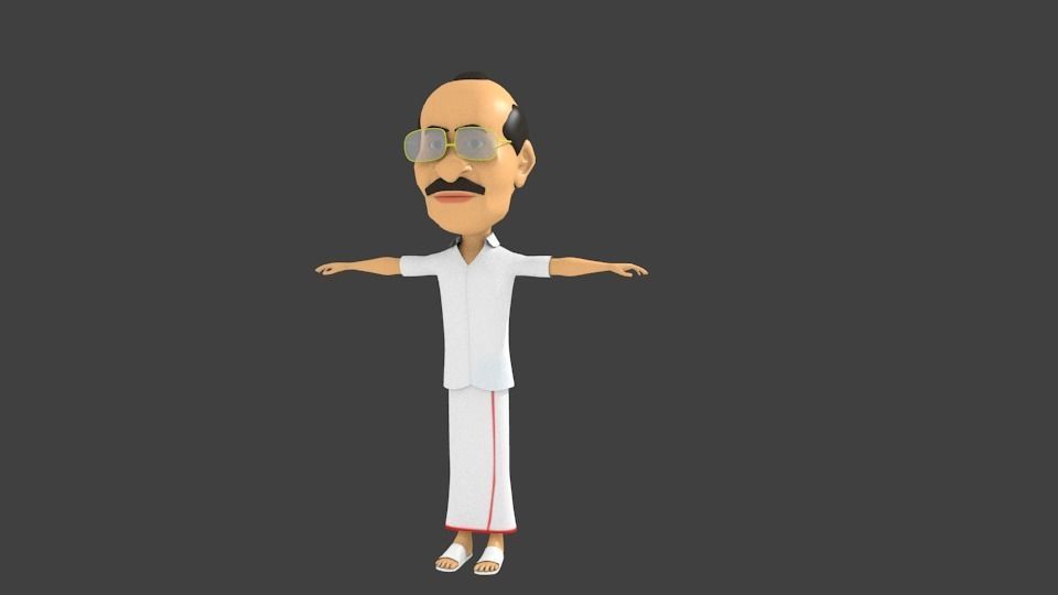 Tamilnadu character pack 3D model_5